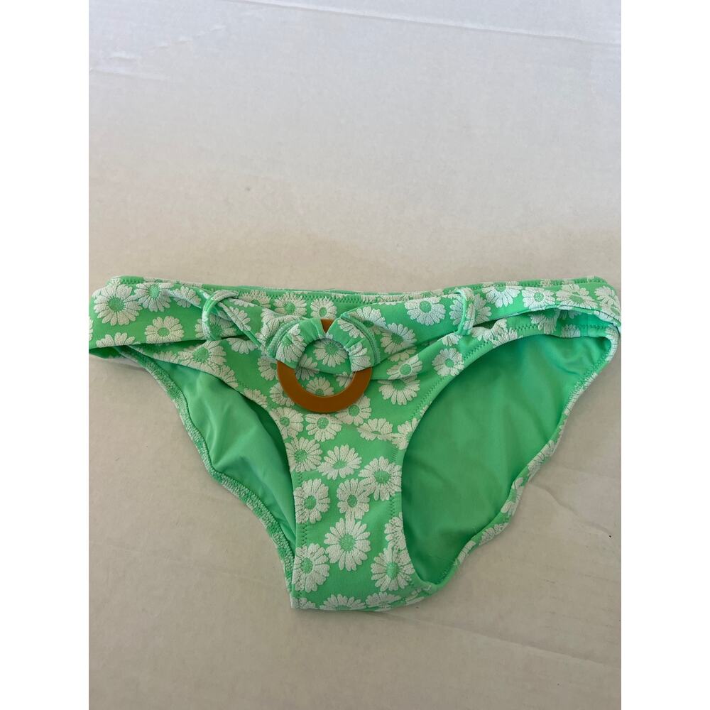 Aerie Green Floral Bikini Bottoms